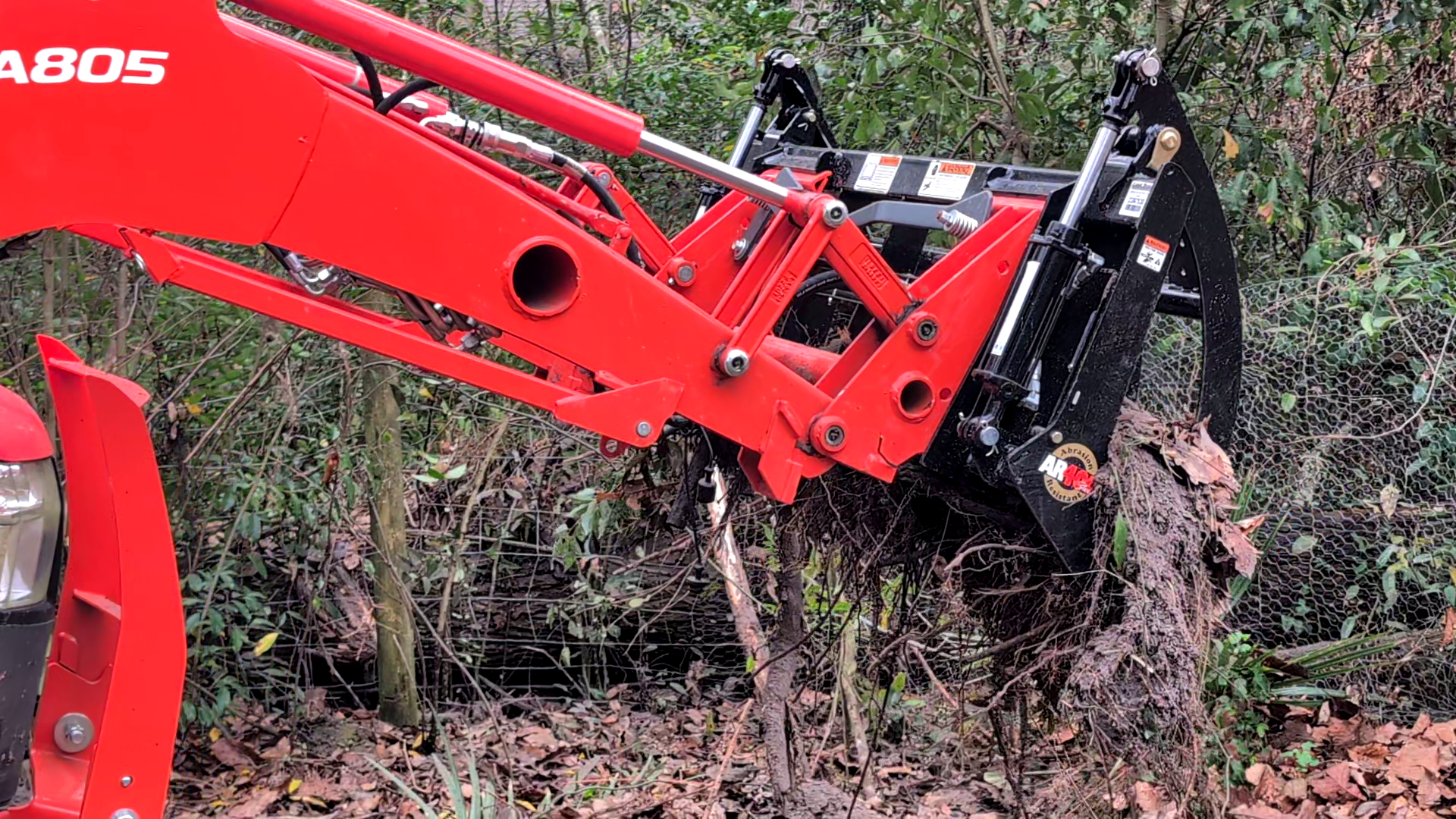 Heavy machinery clearing land